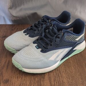 Reebok Blue and White Athletic Shoes